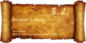 Becker Laura névjegykártya
